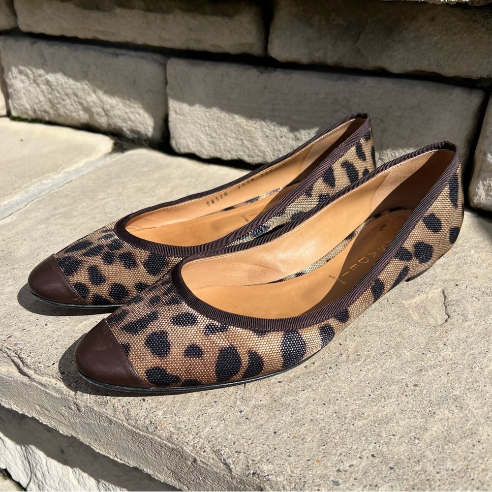 Casadei Animal Print Ballets Flats Made In Italy Sz 8